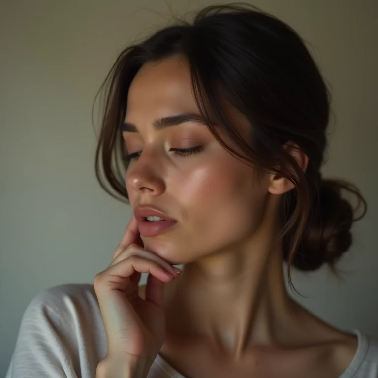 Mulher plus size analisando teste de personalidade