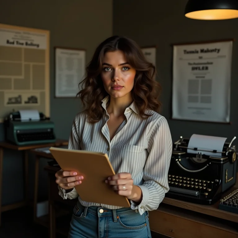 Mulher plus size em redação, inspirada em Spotlight