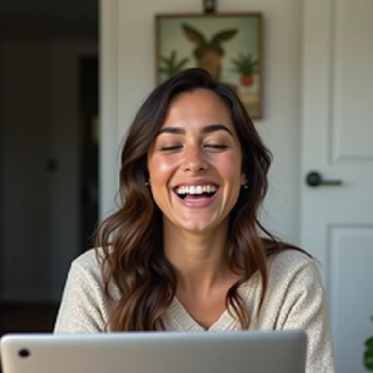 Mulher plus size em videochamada agendada pelo Google Agenda