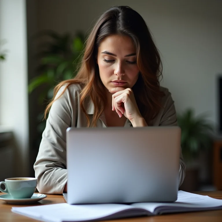 Mulher plus size gerenciando riscos de investimentos