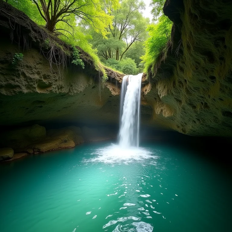Nascente Fervedouro com água turquesa no Jalapão.