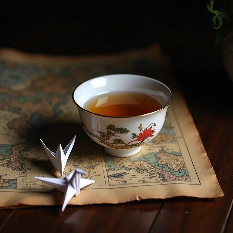 Natureza morta com elementos de um mundo de fantasia em anime