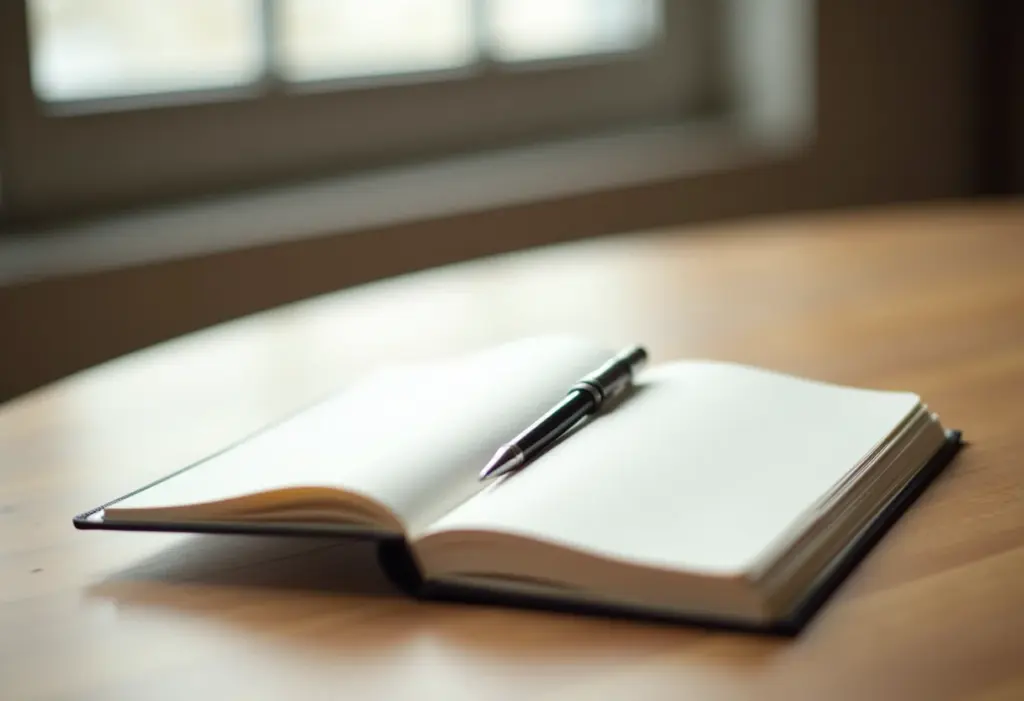 Orçamento pessoal no caderno: o guia SIMPLES que você precisa Orçamento pessoal anotado em um caderno aberto.