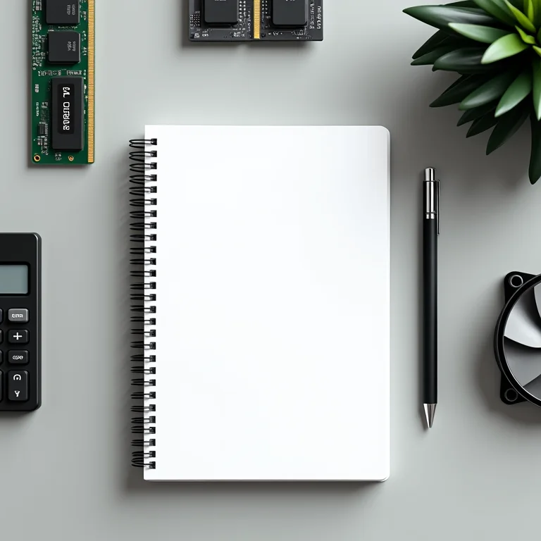 Organização de materiais para planejamento do PC gamer