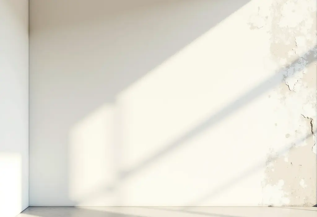 Parede texturizada com argamassa em diferentes padrões