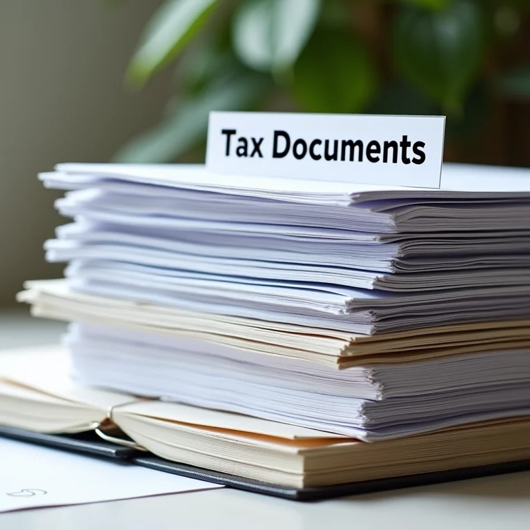 Pastas organizadas com documentos para declarar o Imposto de Renda 2024