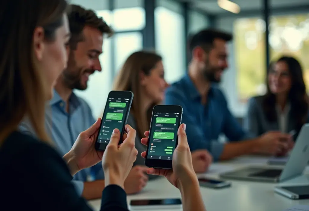 WhatsApp: 7 dicas de ouro para um atendimento ao cliente nota 10 Pessoas usando WhatsApp para atendimento ao cliente