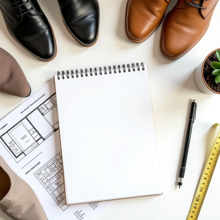 Planejamento estratégico para organizar sapatos