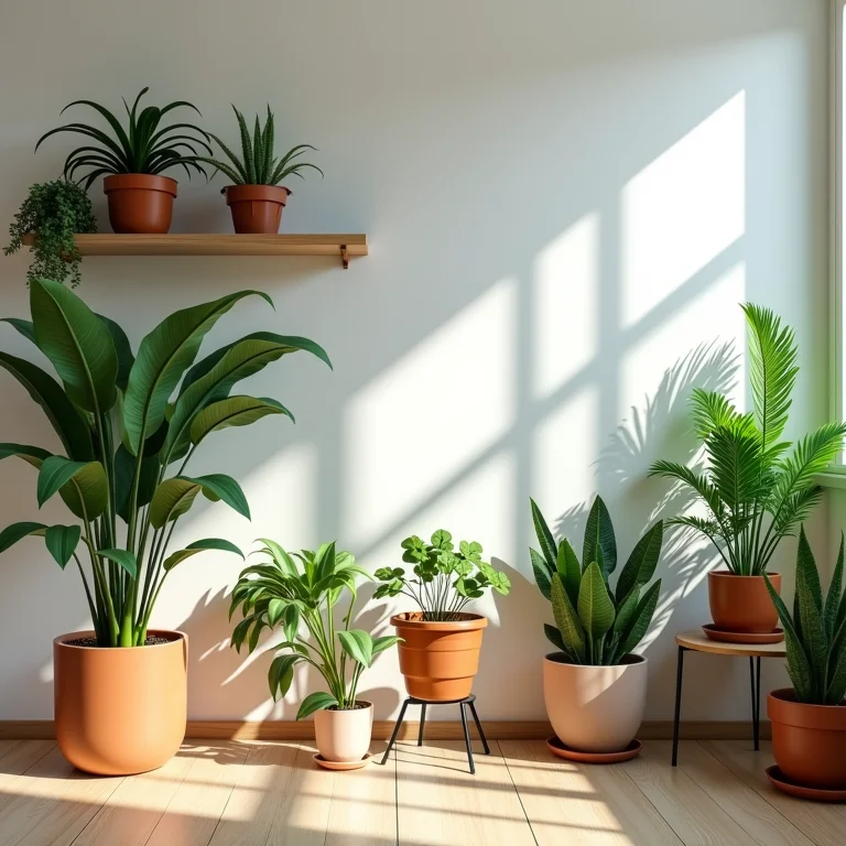 Plantas decorando barzinho em sala de estar