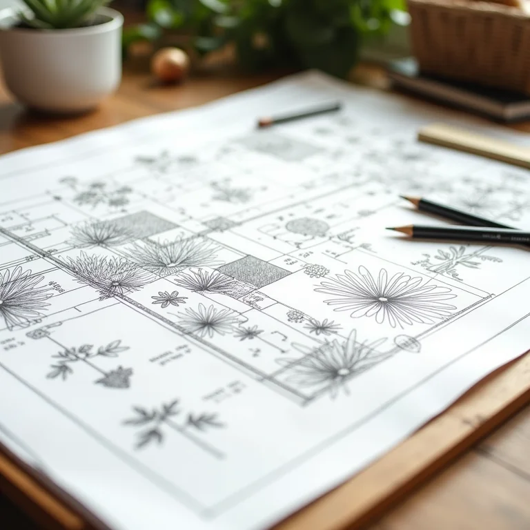 Projeto detalhado de jardim de inverno.