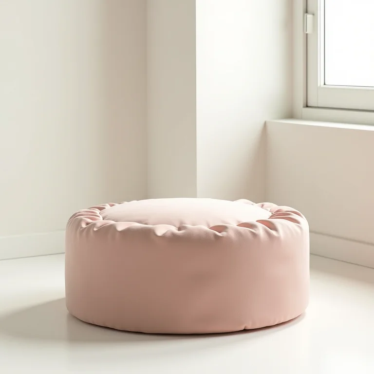 Pufe de garrafa PET como apoio para os pés