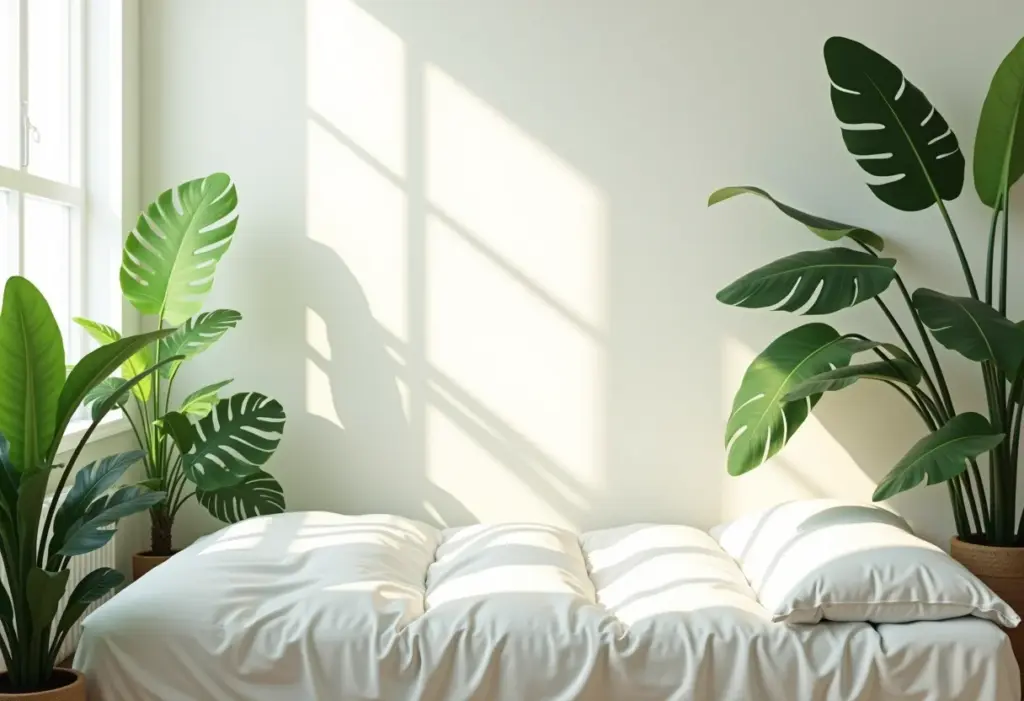 Quarto aconchegante com plantas para purificar o sono