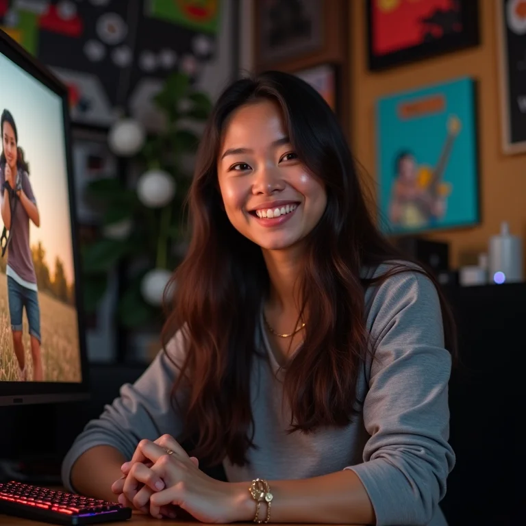 Quarto gamer personalizado com identidade.