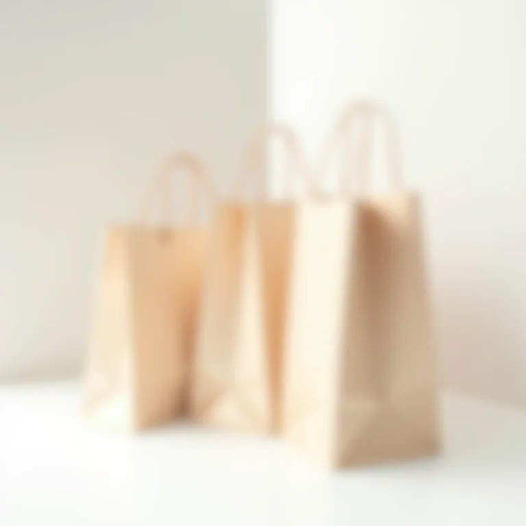 Sacolas de compras de lojas de luxo