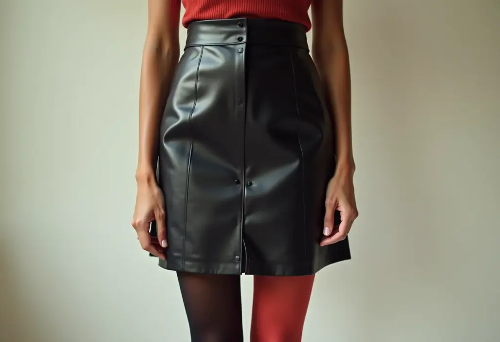 Saia de couro e meia-calça: looks incríveis para arrasar