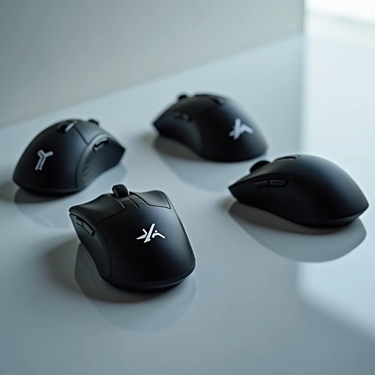 Sensores de mouses gamers em close-up