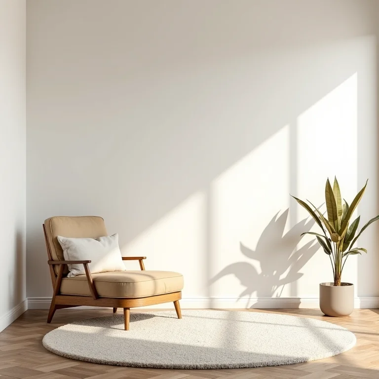 Tapete em sala pequena criando ilusão de amplitude