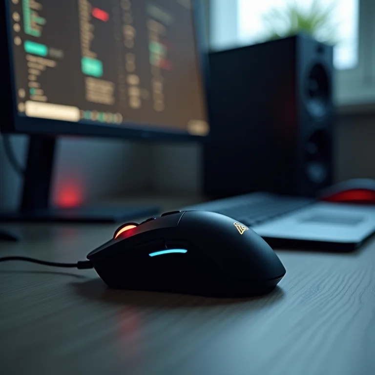 Taxa de polling de um mouse gamer ajustada no computador