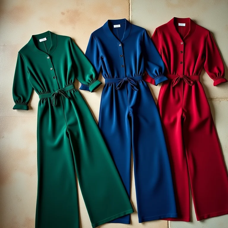 Tecidos e cores de macacão pantacourt