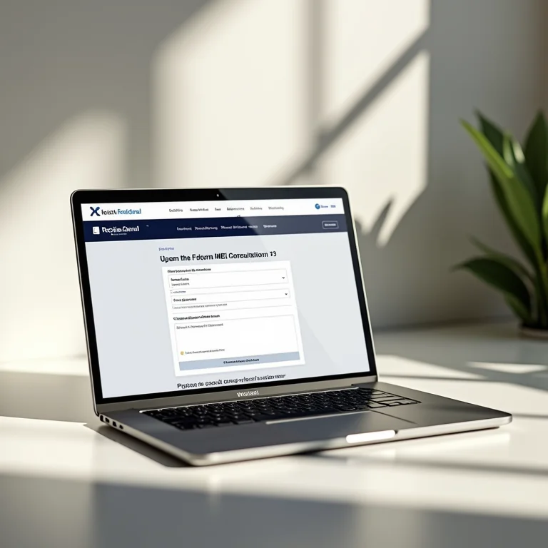 Tela de laptop mostrando o site da Receita Federal, com destaque para a consulta de MEI