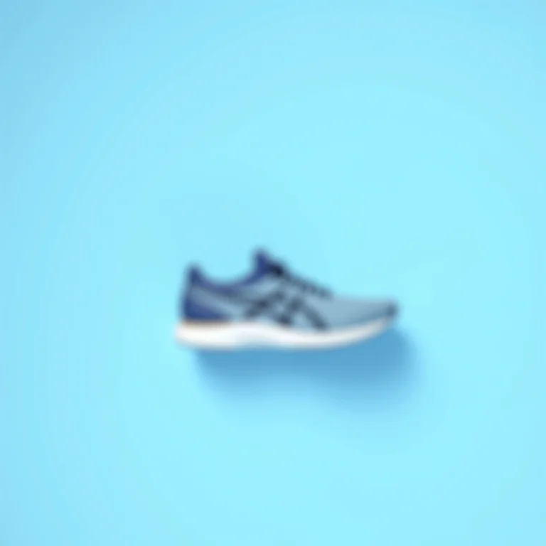 Tênis Asics Gel-Quantum 180 em fundo azul claro