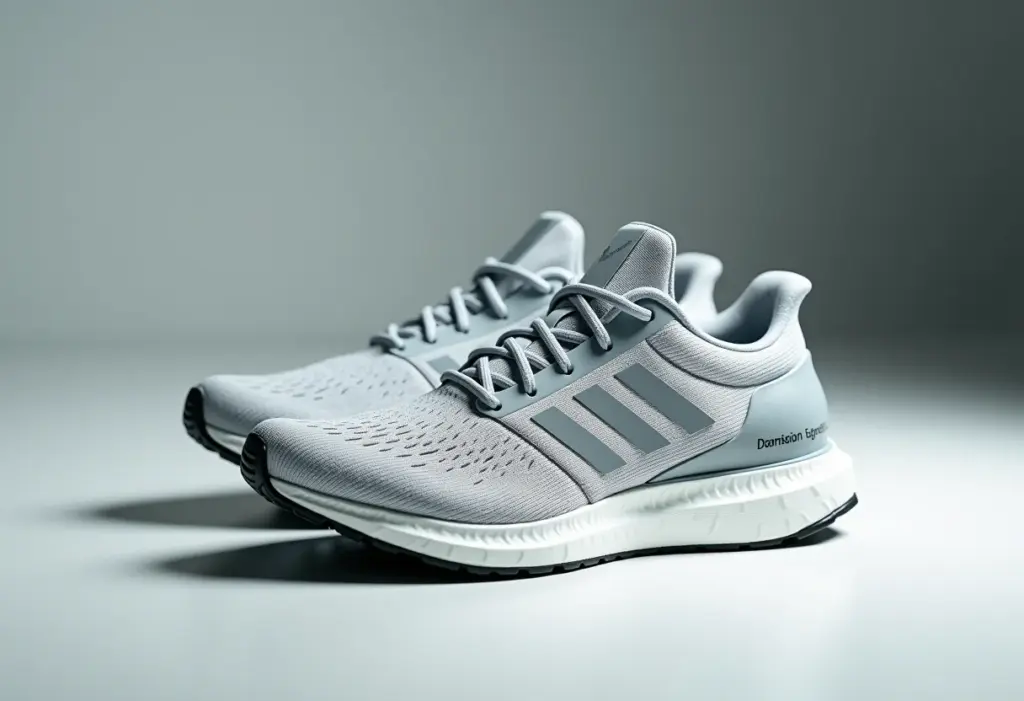 Tênis de corrida de rua com amortecimento visível.