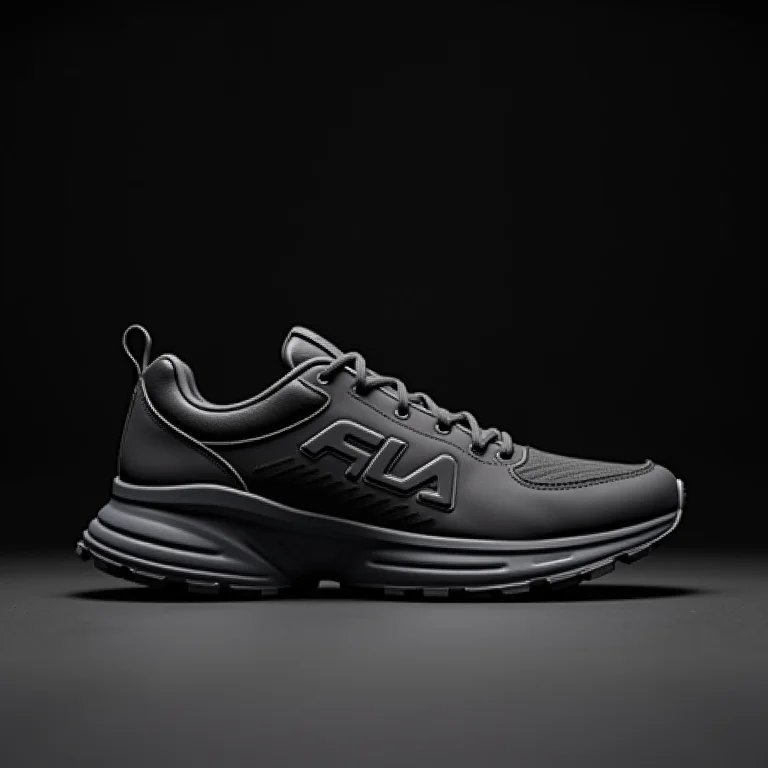 Tênis Fila Racer Carbon em fundo cinza escuro