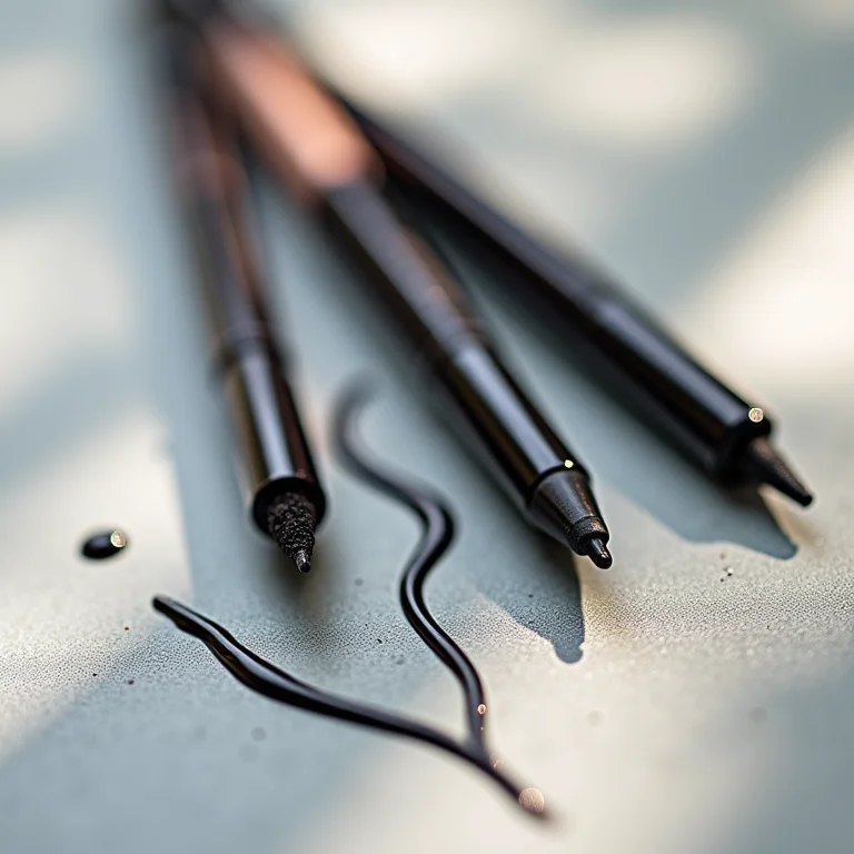 Tipos de delineadores: gel, líquido e caneta