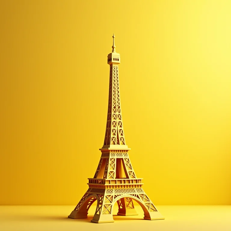 Torre Eiffel com tom amarelado