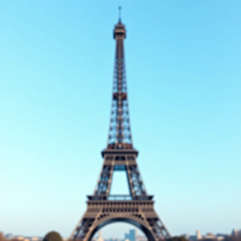 Torre Eiffel parcialmente desmontada