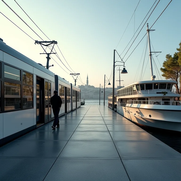 Transporte público moderno em Istambul.