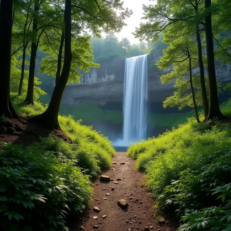 Trilha e cachoeira no Brasil
