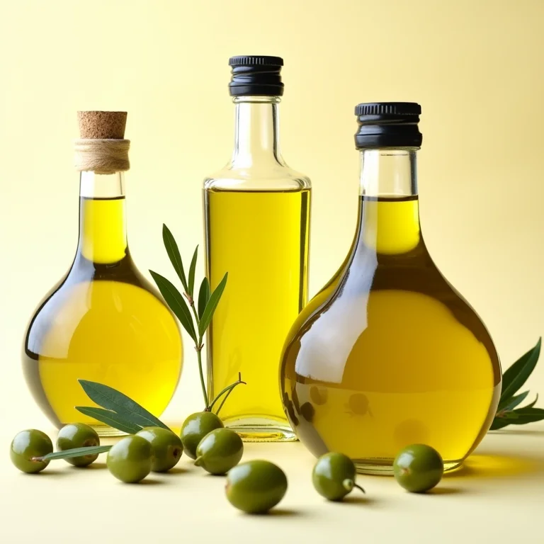 Variedade de azeites de oliva para umectação capilar