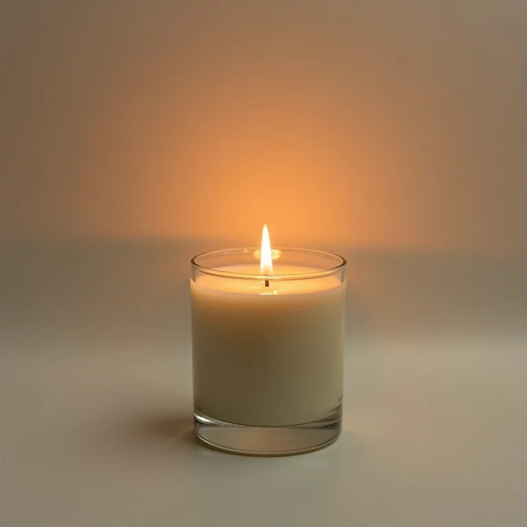 Vela vegana com pavio de algodão orgânico