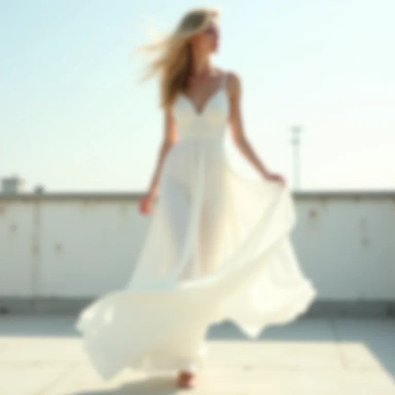 Vestido leve e fluido da moda Primavera Verão 2025