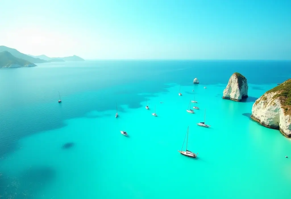 Vista aérea das praias paradisíacas de Arraial do Cabo