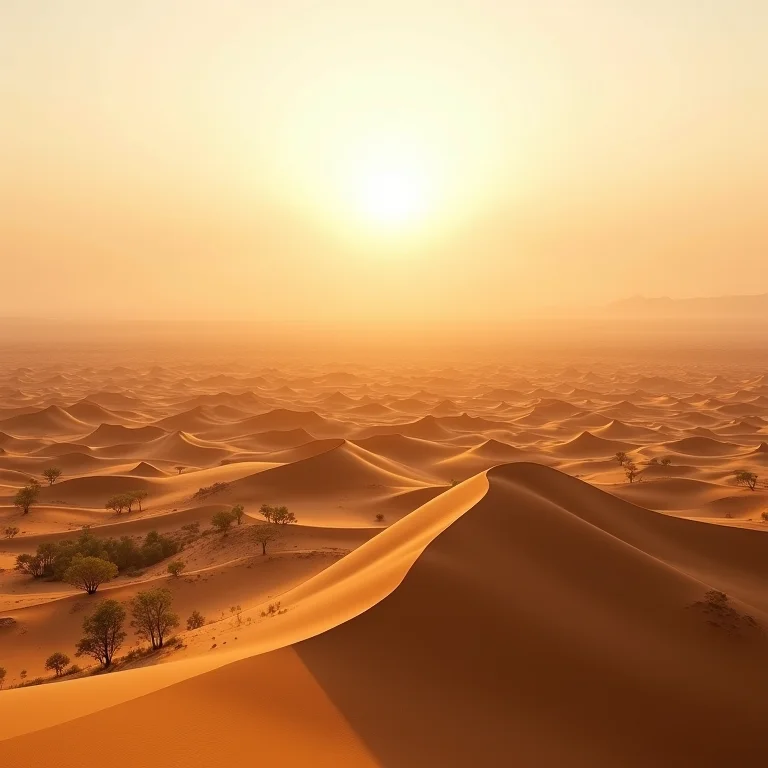 Vista panorâmica das dunas douradas do Jalapão.