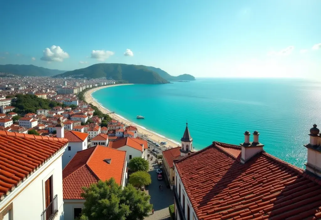 Cartagena e San Andrés: 7 dicas de viagem que você precisa saber Vista panorâmica de Cartagena e San Andrés, contrastando história e paraíso.