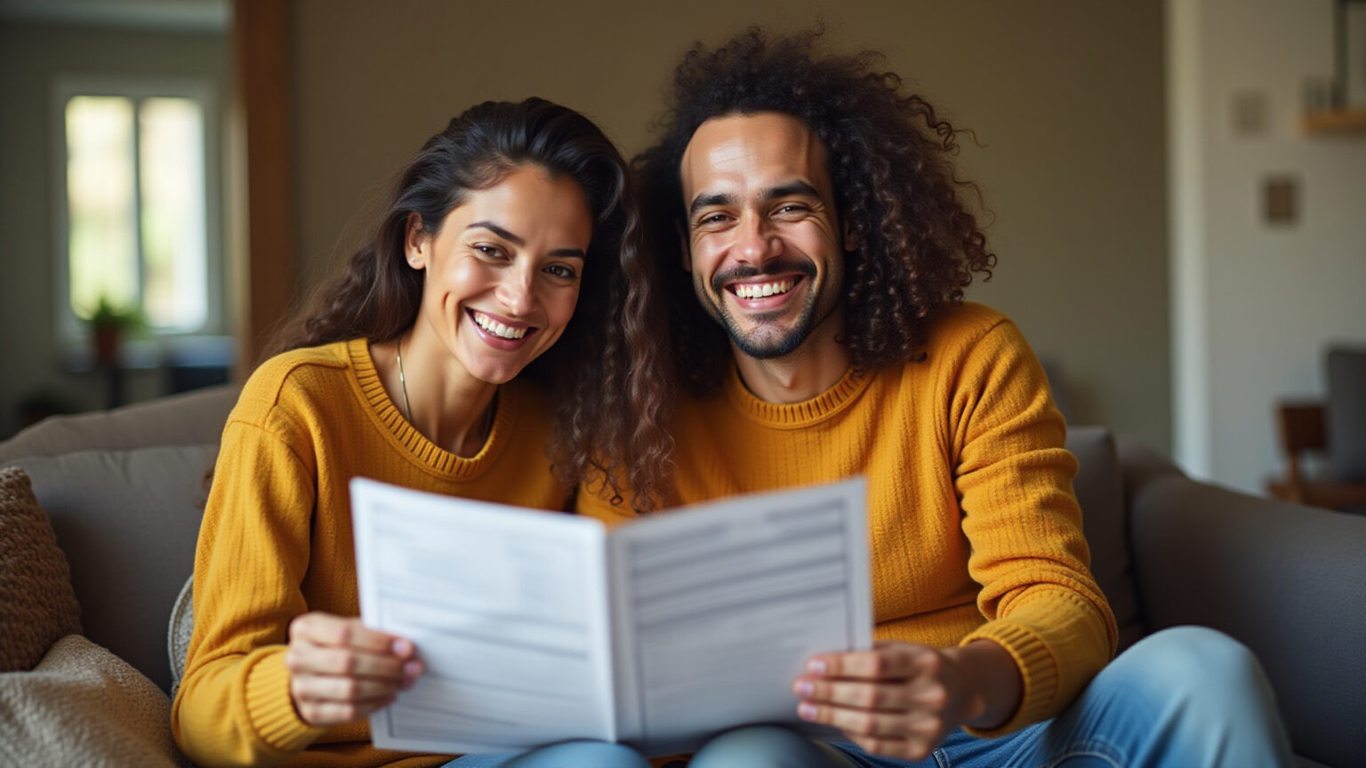 Família brasileira sorrindo e se sentindo segura em casa, representando os benefícios do seguro de vida.
