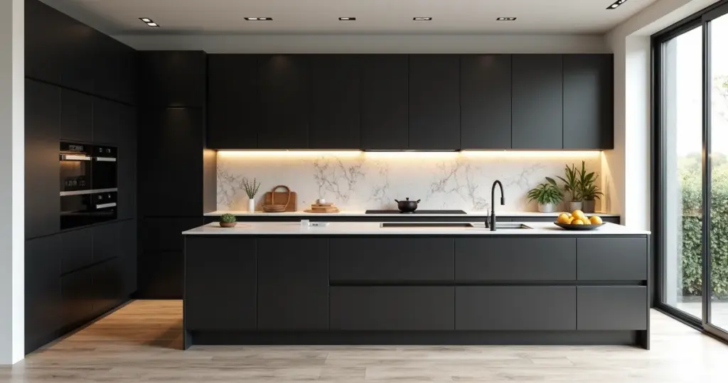 Armário de Cozinha Planejado Preto: Transforme seu espaço com elegância!