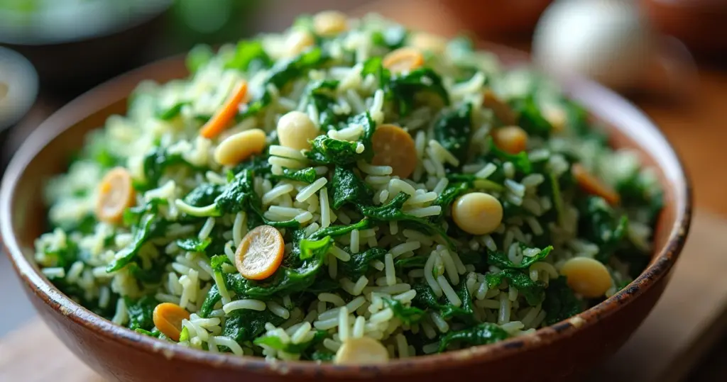 Arroz de Espinafre Perfeito: Sem Água e Sem Mofo!