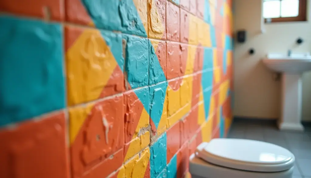 Banheiro com Pintura Geométrica: O Toque de Mestre 2026!