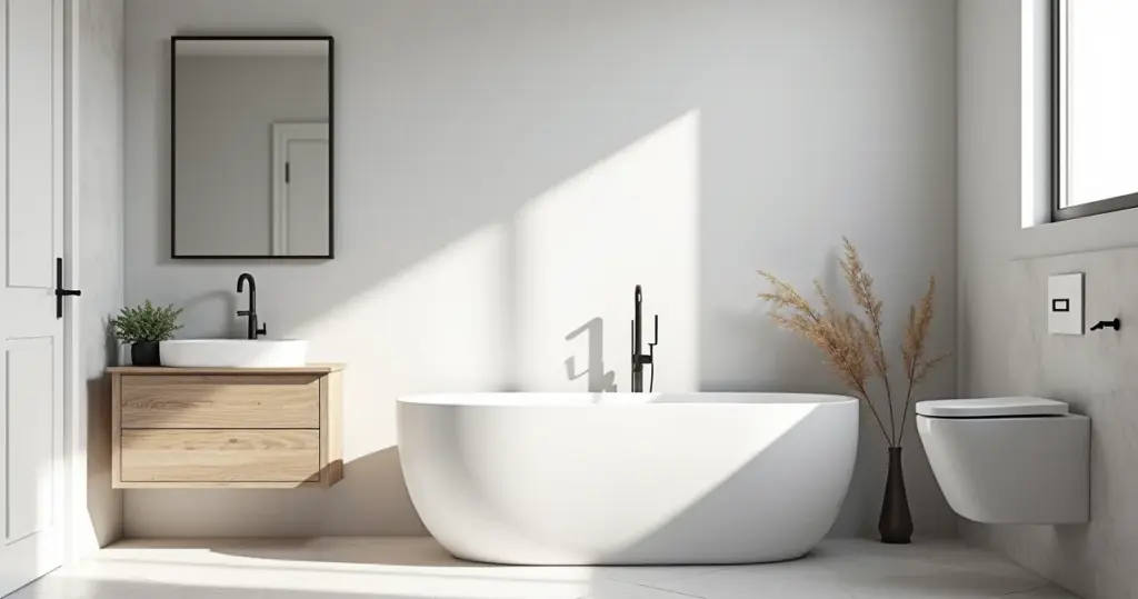 Banheiro Pequeno Branco e Cinza: o segredo para ampliar [Especialista Revela]