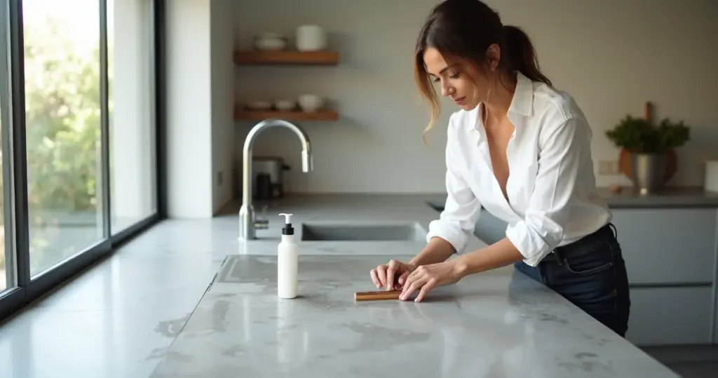 Como impermeabilizar bancada concreto aparente cozinha passo a passo sem perder o visual