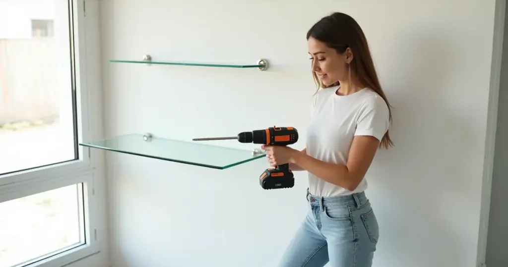 Como instalar prateleira vidro flutuante escritorio sem o erro que estraga tudo Como instalar prateleira vidro flutuante escritorio sem o erro que estraga tudo