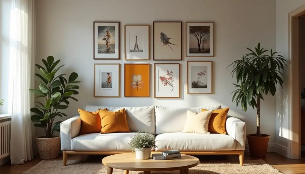 Tendência 2026: Como montar uma gallery wall na sala que impressiona!