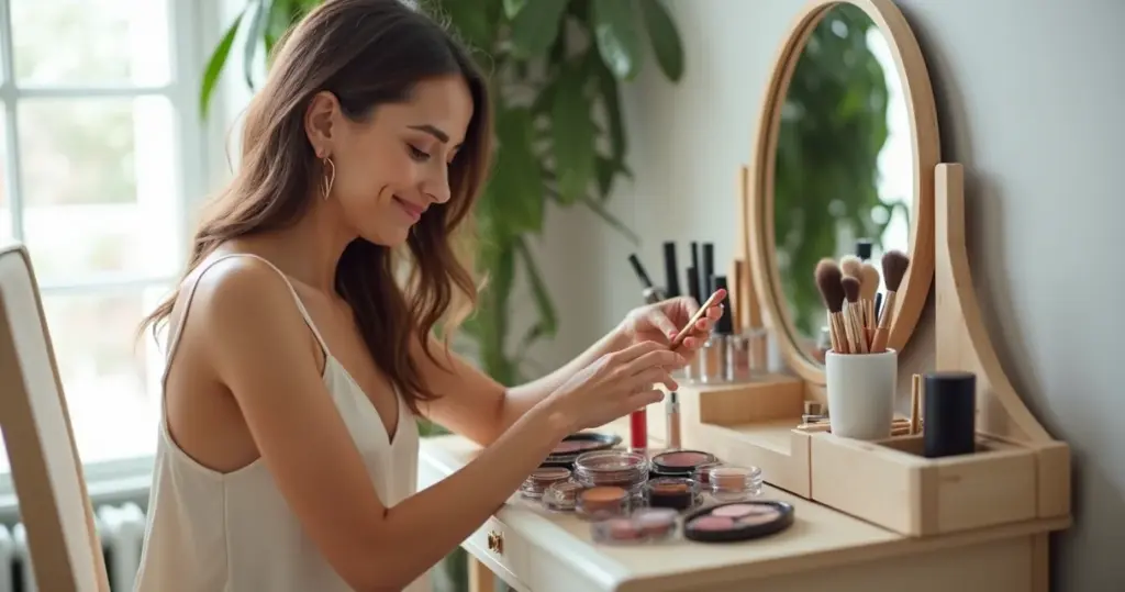 Como organizar maquiagens na penteadeira pequena sem bagunça Como organizar maquiagens na penteadeira pequena sem bagunça
