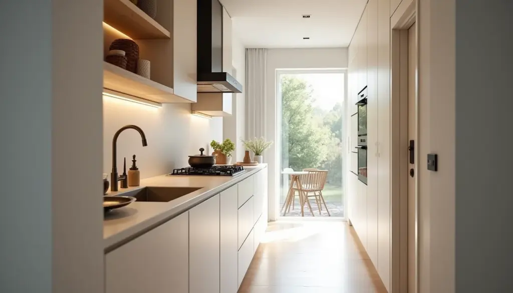 Cozinhas Estreitas: 7 Truques de Decoração Que Ampliam o Espaço Cozinhas Estreitas: 7 Truques de Decoração Que Ampliam o Espaço