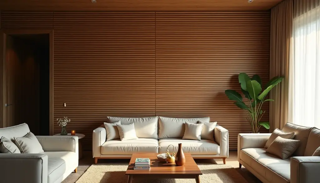 decoracao de sala ripado