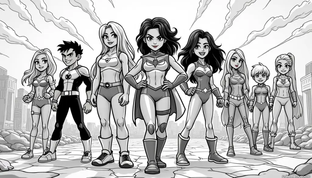 Jovens Titãs: Desenhos Incríveis Para Imprimir e Colorir Agora!
